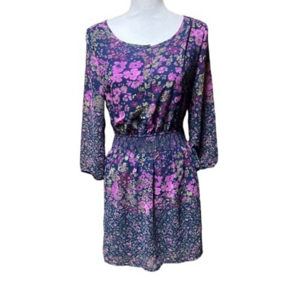 Lucky Brand Long‎ Sleeve Floral Dress